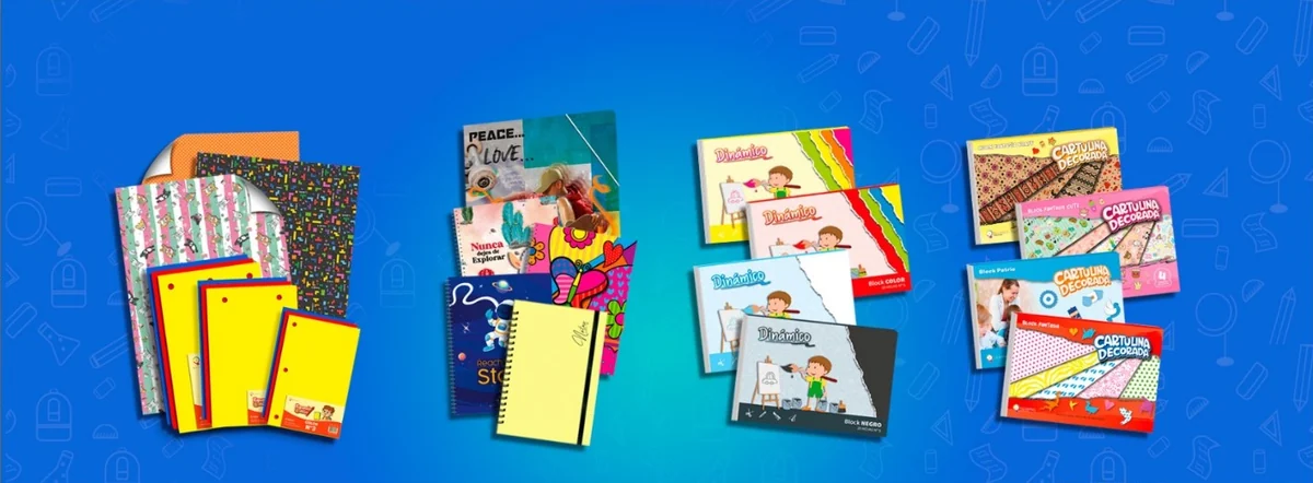 Blocks, cartulinas, cuadernos y papeles de las marcas de El Camino